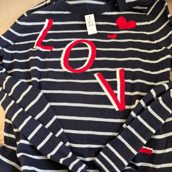 Talbots Sweaters - Talbots heart sweater large NWT